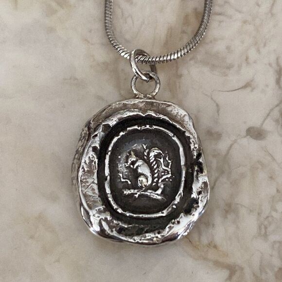 Pyrrha Squirrel Talisman 925 Sterling Silver - Picture 6 of 12